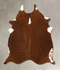 Brown and White Regular Large Brazilian Cowhide Rug 6'3