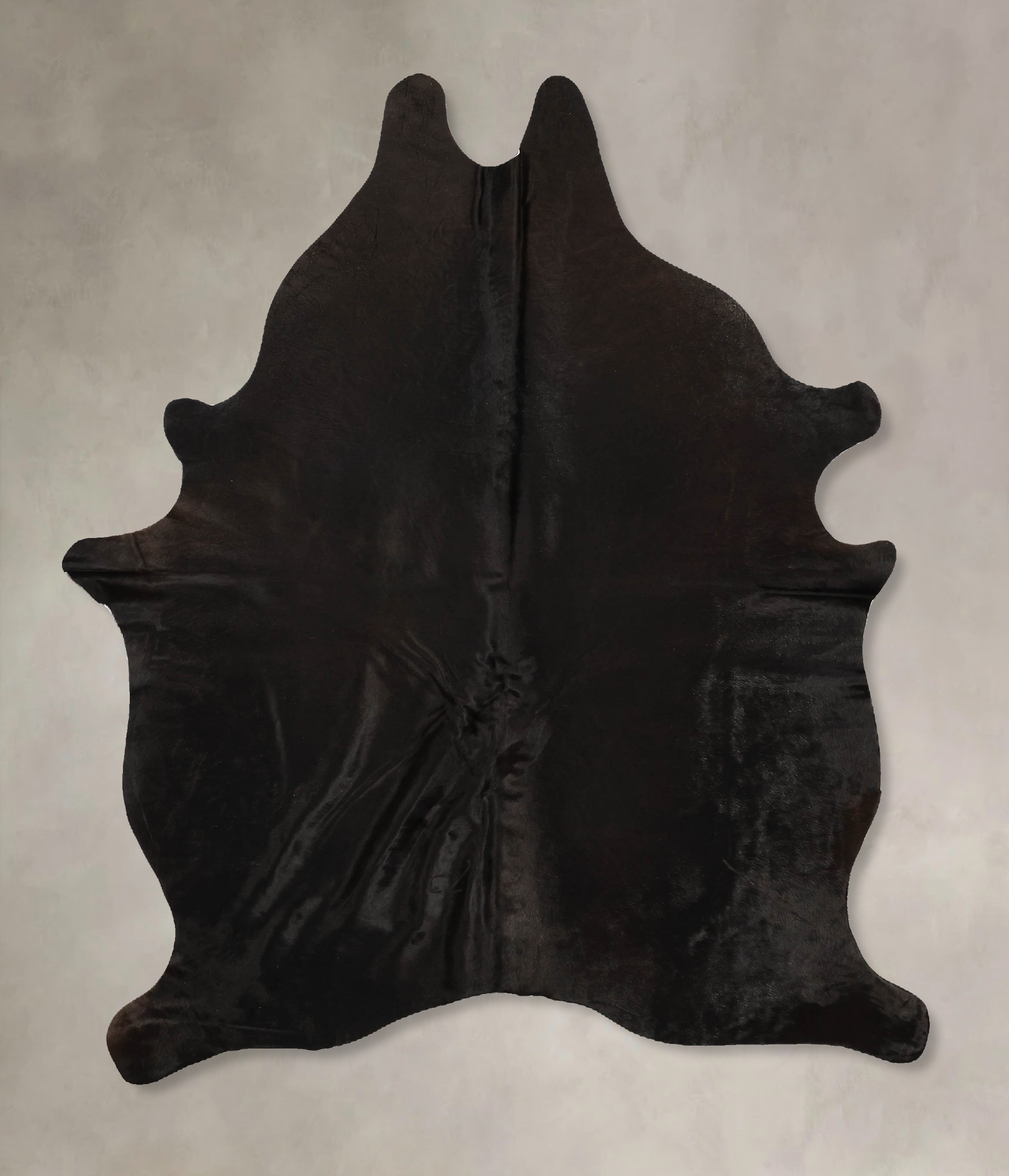 Solid Black Cowhide Rug #B11184