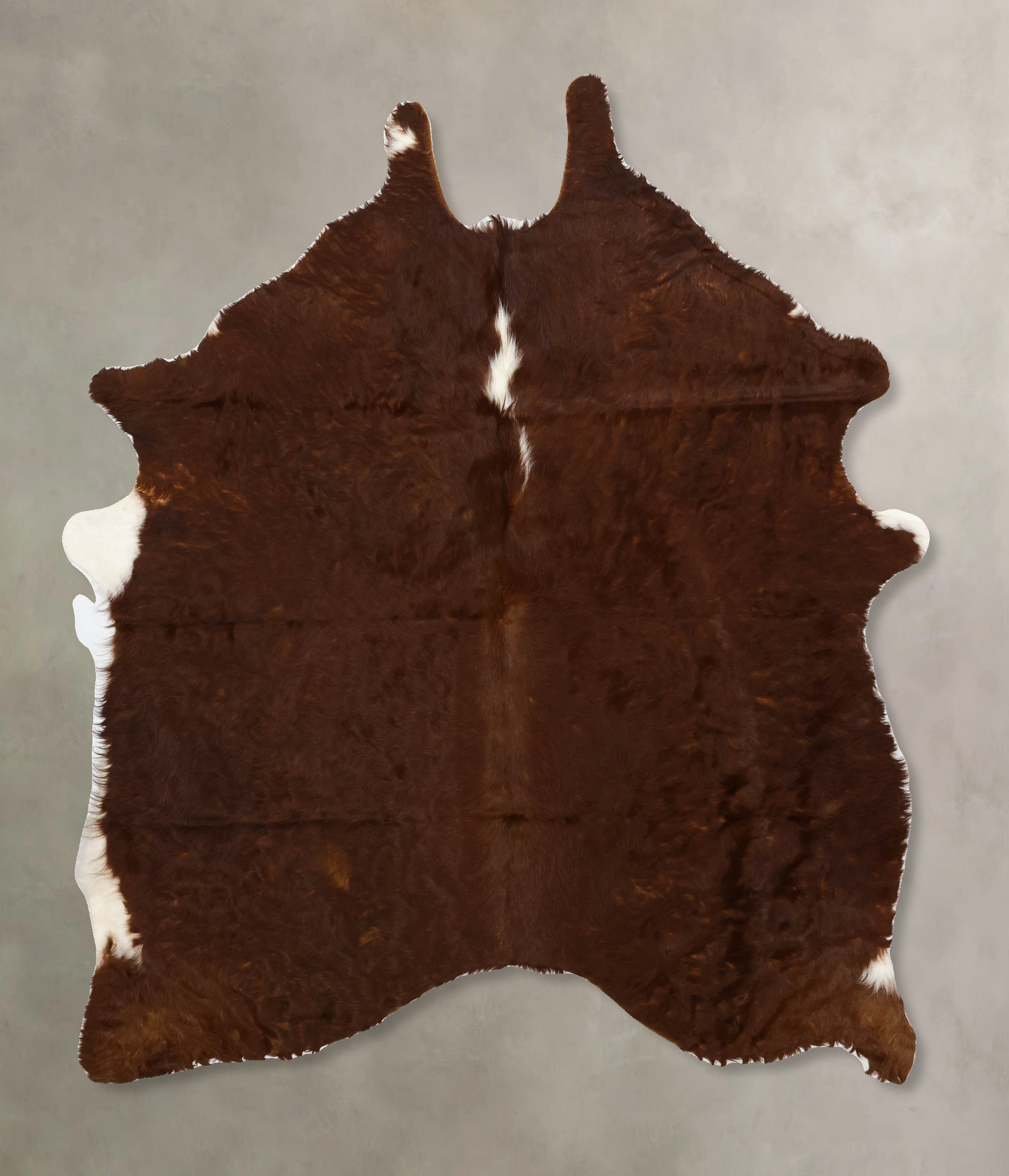 Brown and White Regular Cowhide Rug #B11186