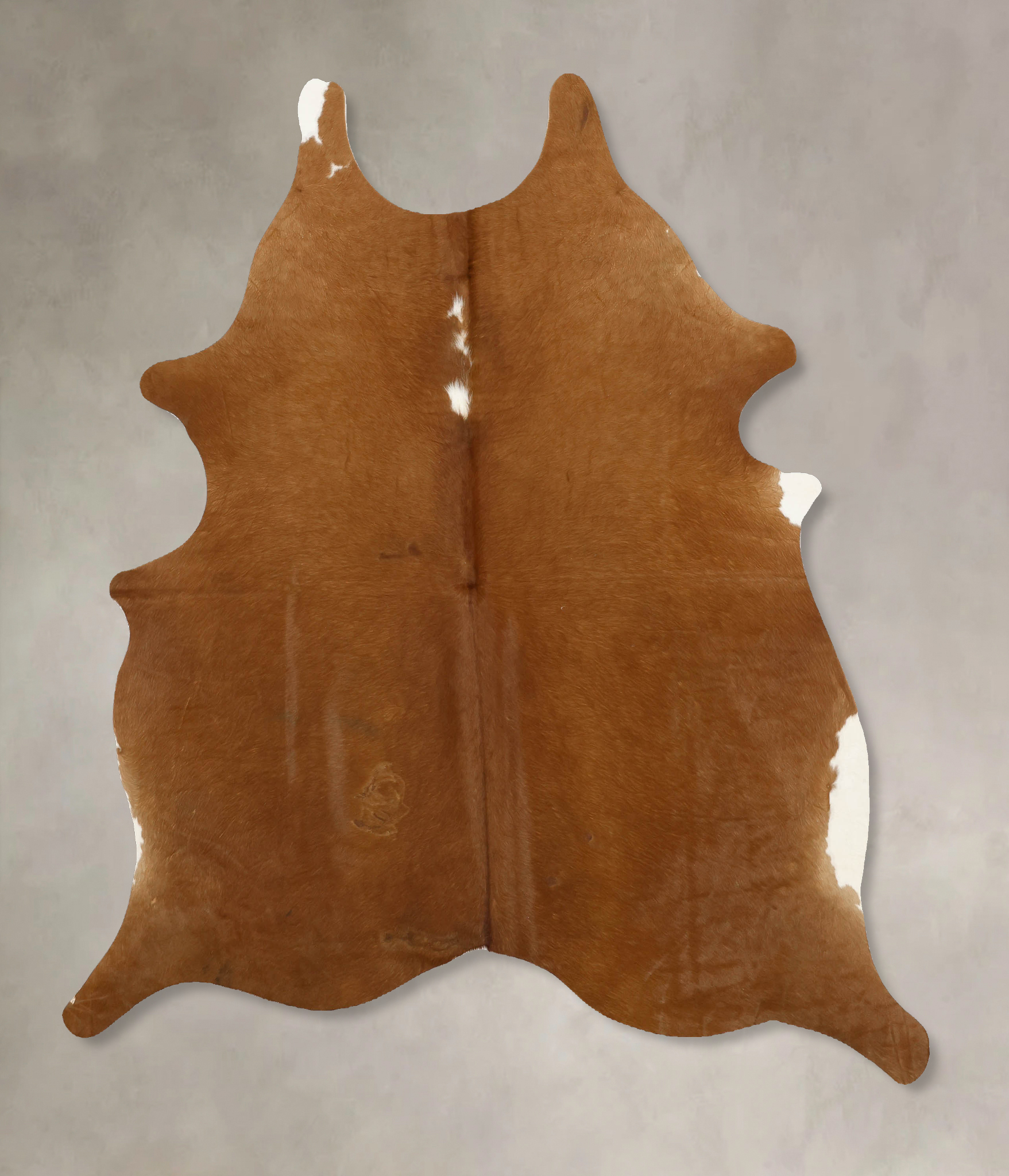 Solid Brown Cowhide Rug #B11188