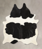 Black and White Large Brazilian Cowhide Rug 6'6