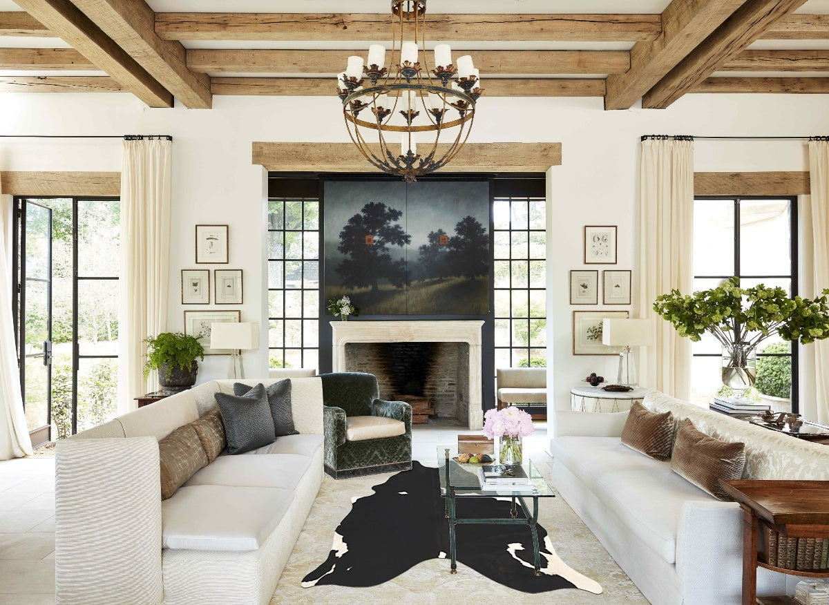 Black and White Cowhide Rug #B11190