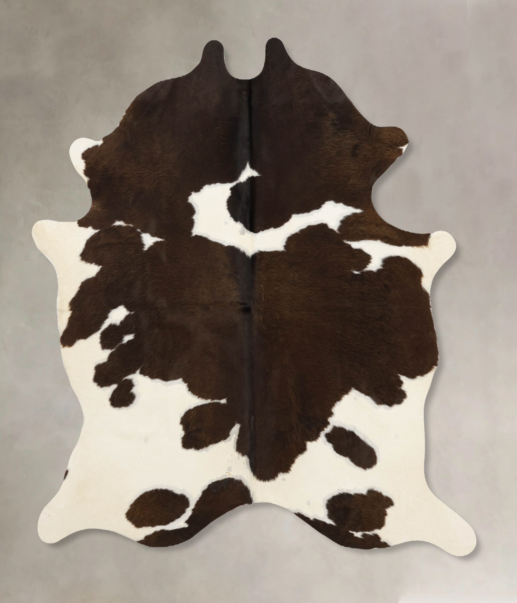 Chocolate and White Cowhide Rug #B11195