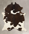 Chocolate and White Large Brazilian Cowhide Rug 6'2