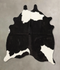 Black and White Large Brazilian Cowhide Rug 6'1