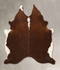 Brown and White Regular Large Brazilian Cowhide Rug 6'10