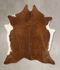 Brown and White Regular X-Large Brazilian Cowhide Rug 6'10