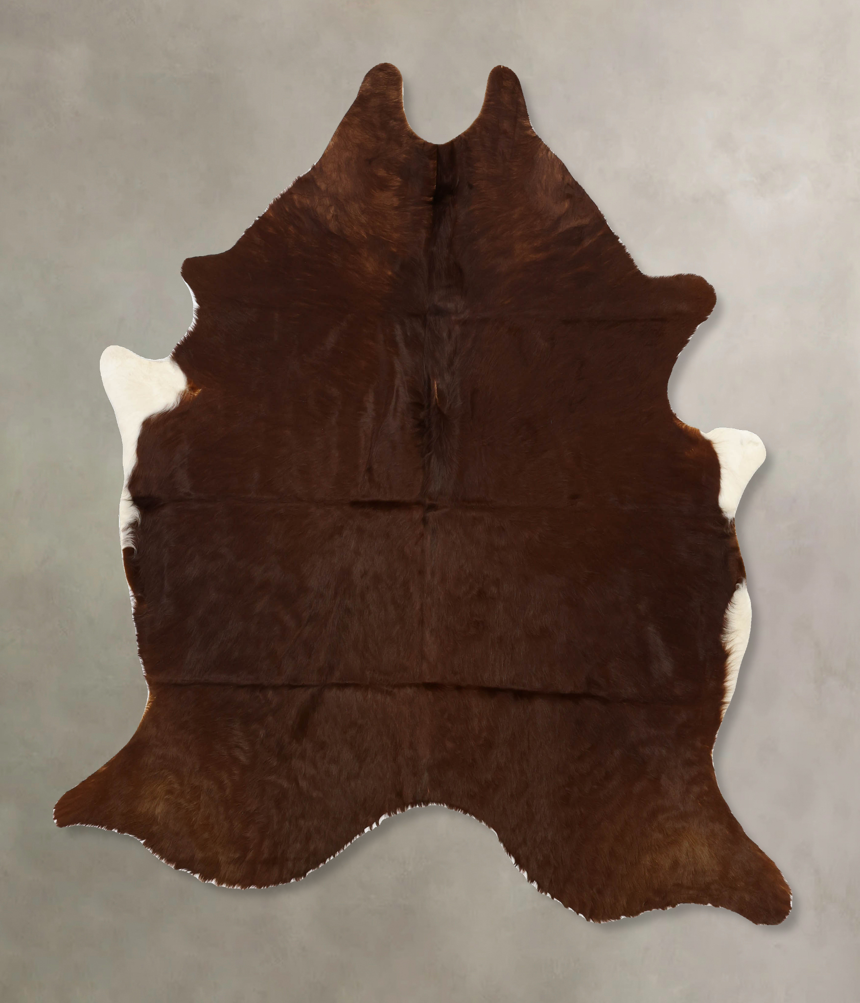 Solid Brown Cowhide Rug #B11221