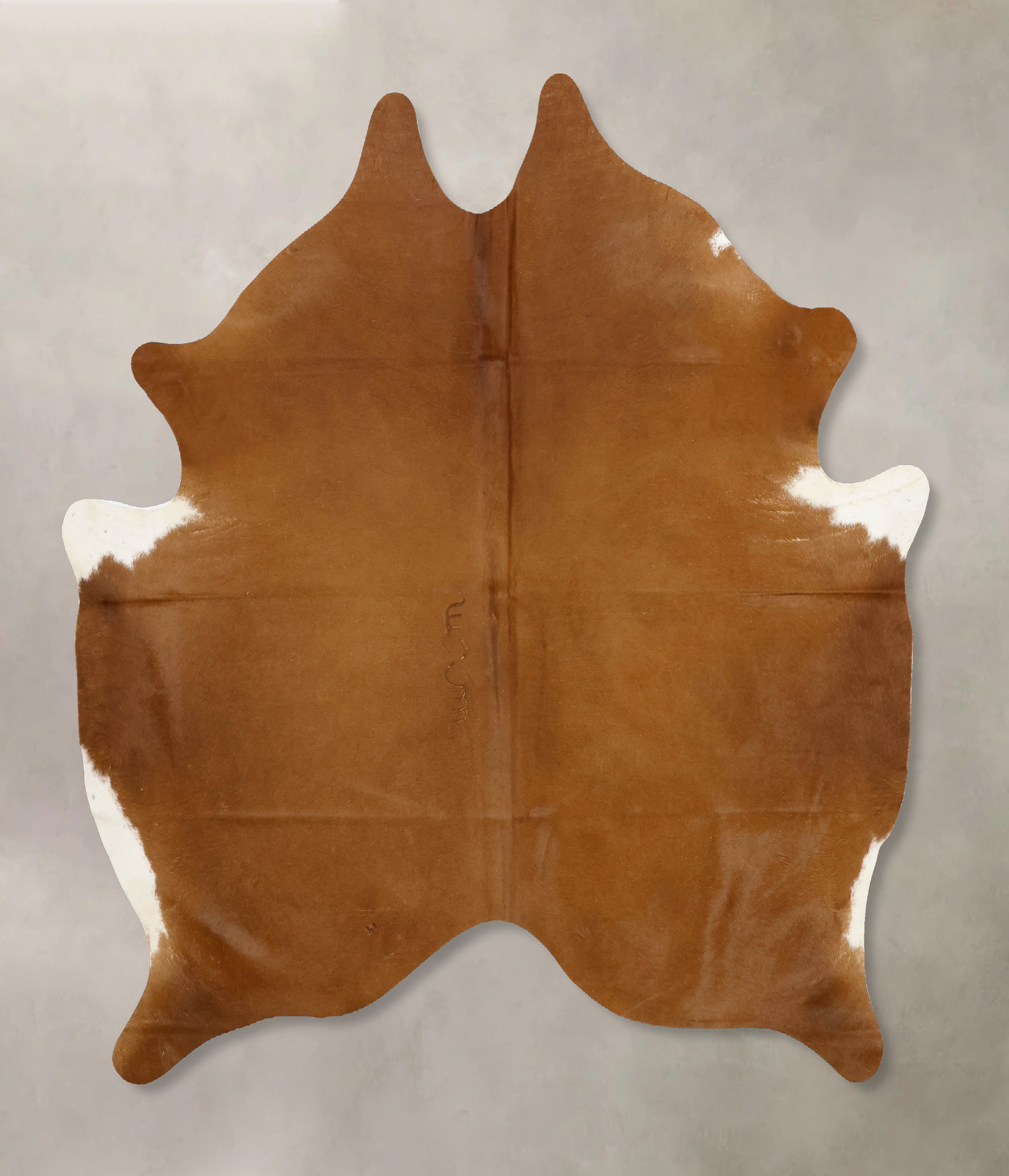 Solid Brown Cowhide Rug #B11222