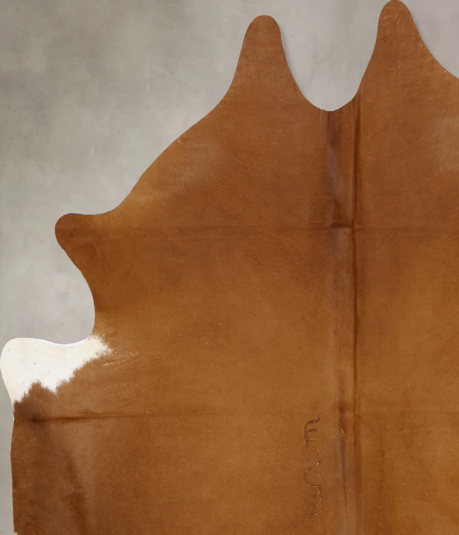 Solid Brown Cowhide Rug #B11222