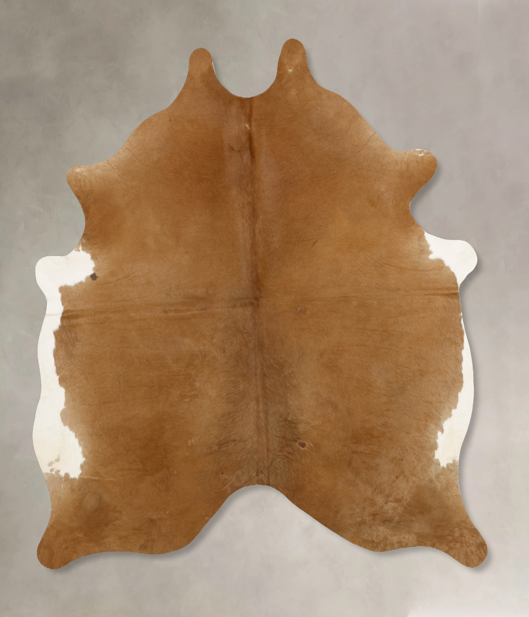 Solid Brown Cowhide Rug #B11223