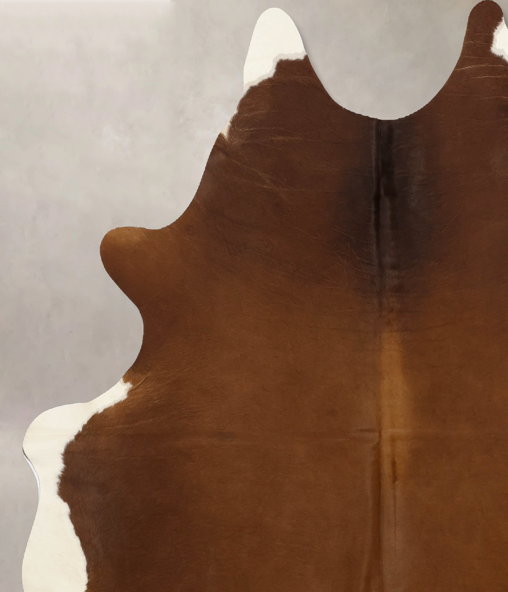 Solid Brown Cowhide Rug #B11224