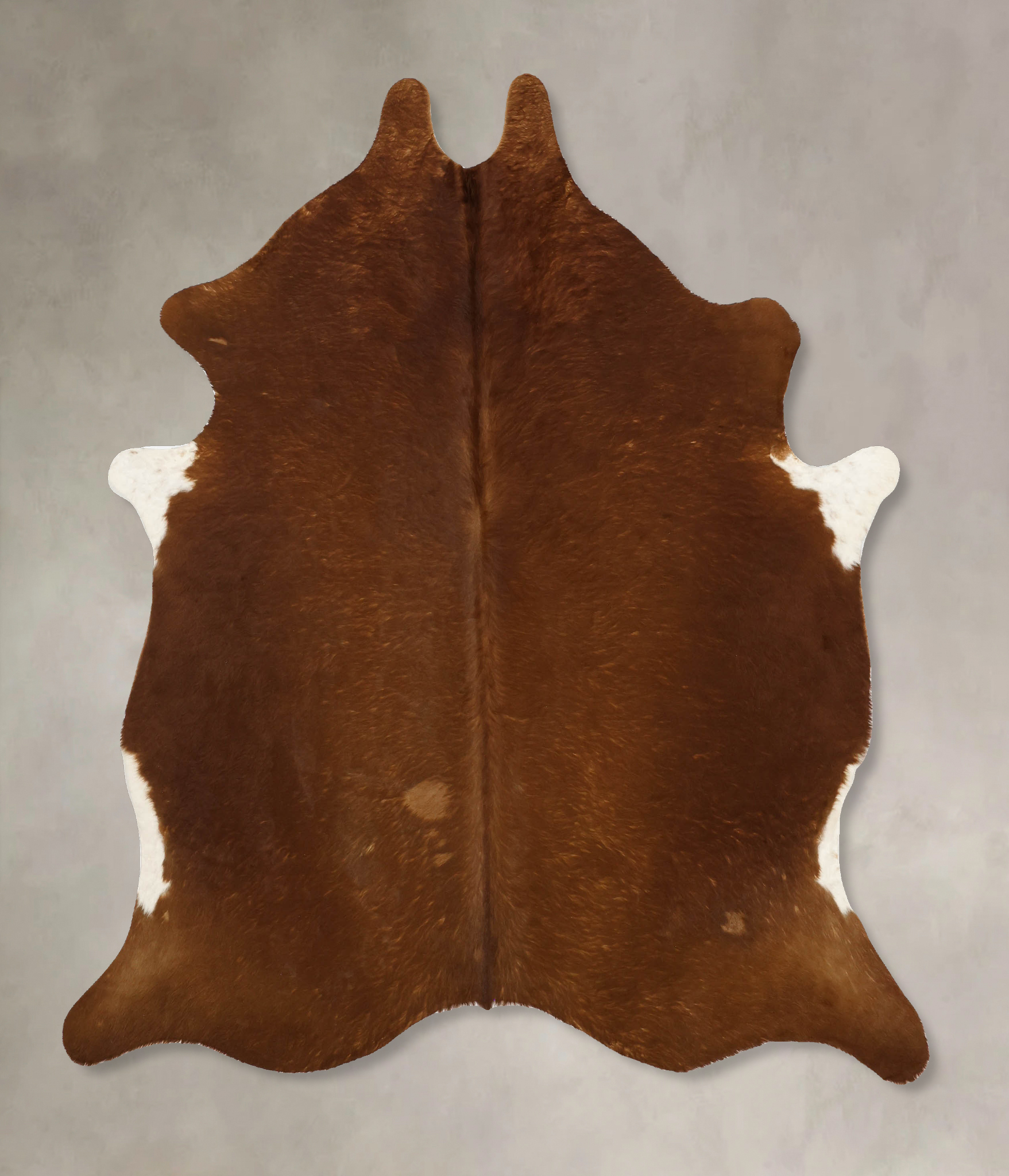 Solid Brown Cowhide Rug #B11225