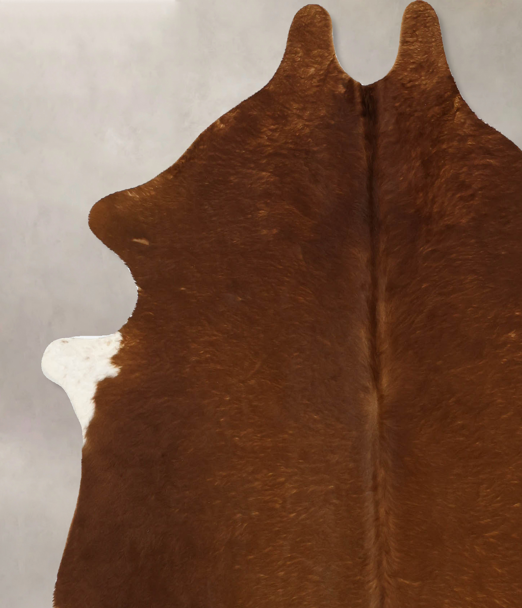 Solid Brown Cowhide Rug #B11225