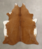 Brown and White Regular Large Brazilian Cowhide Rug 6'5