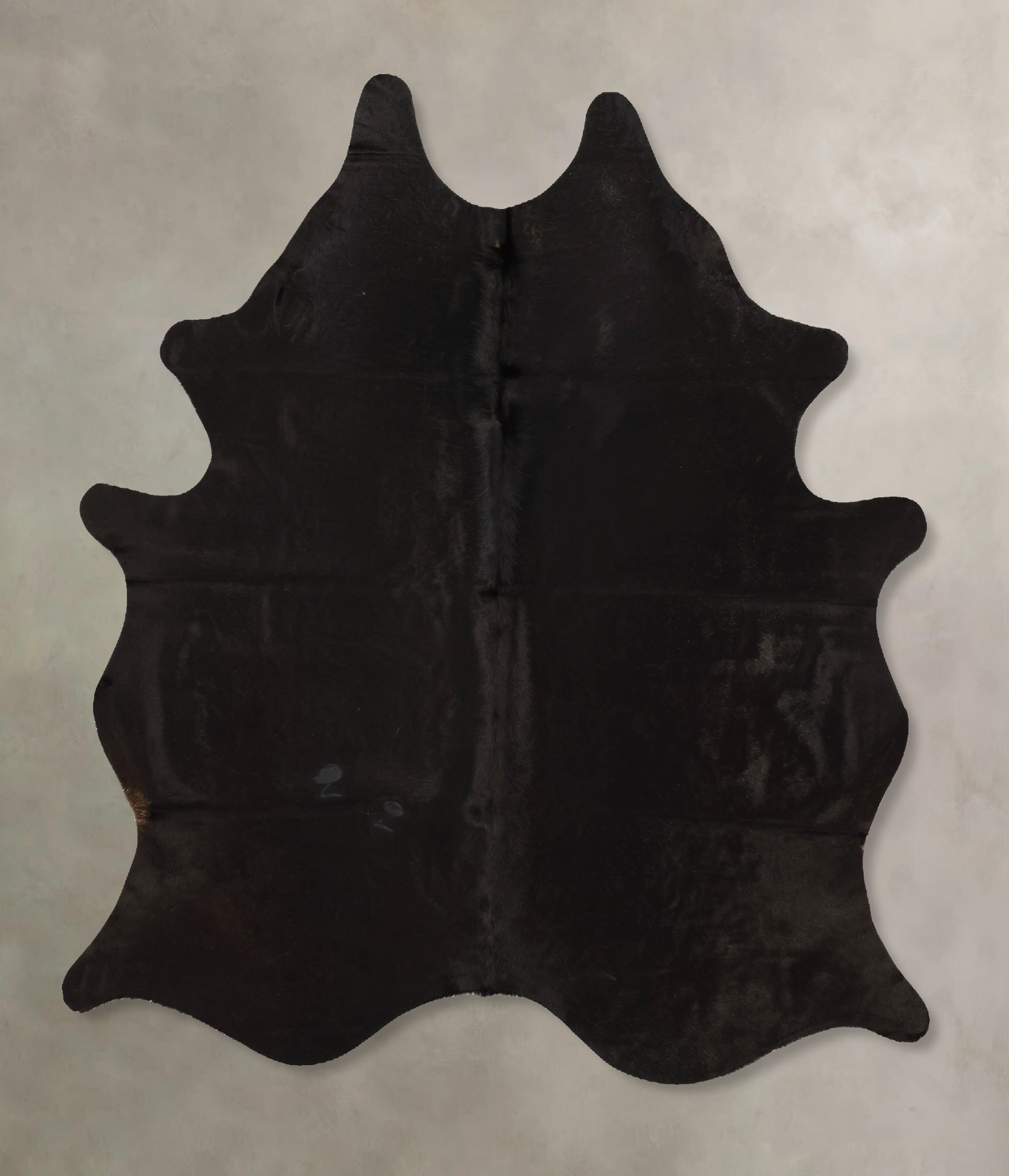 Solid Black Cowhide Rug #B11229