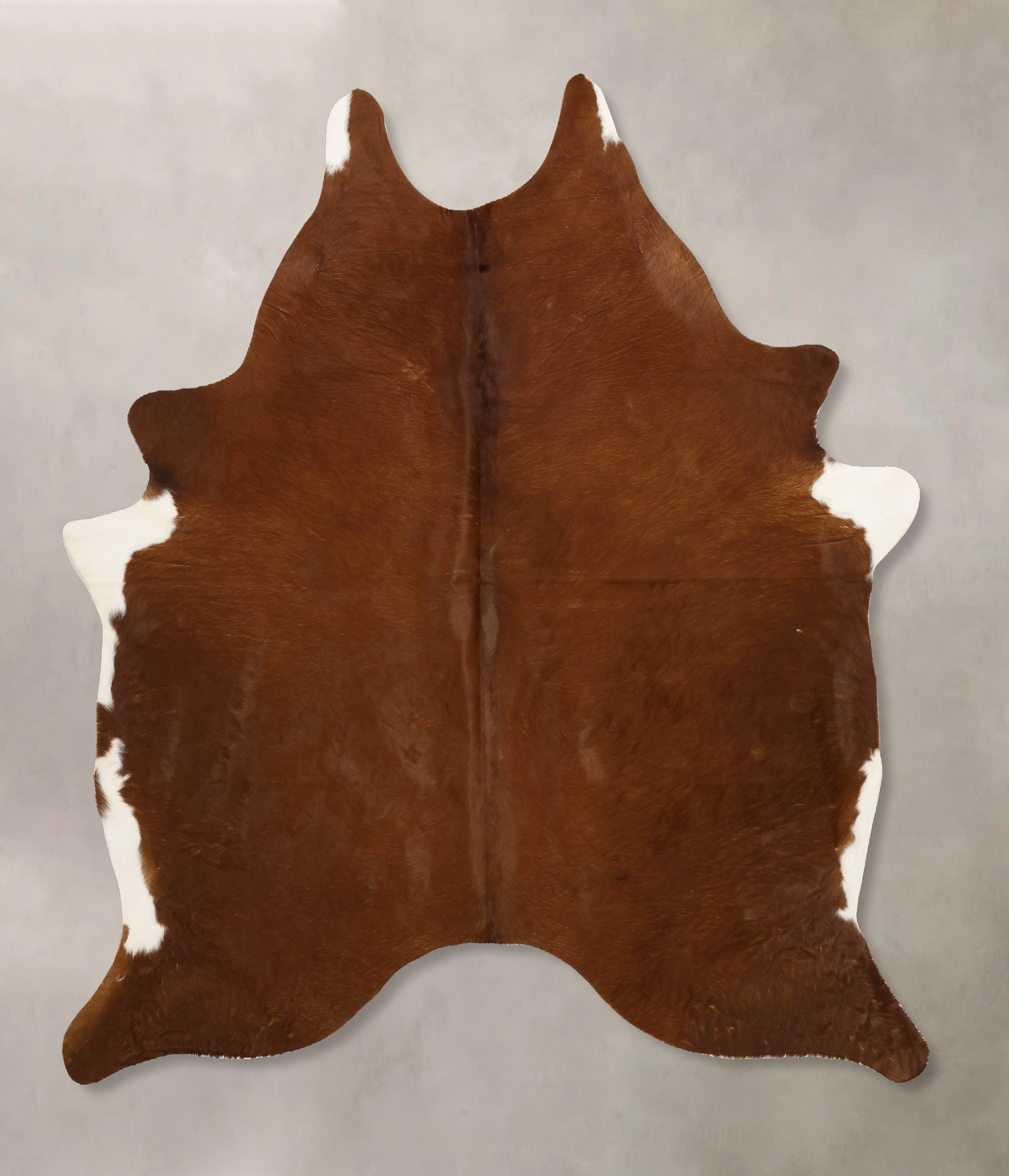 Solid Brown Cowhide Rug #B11230