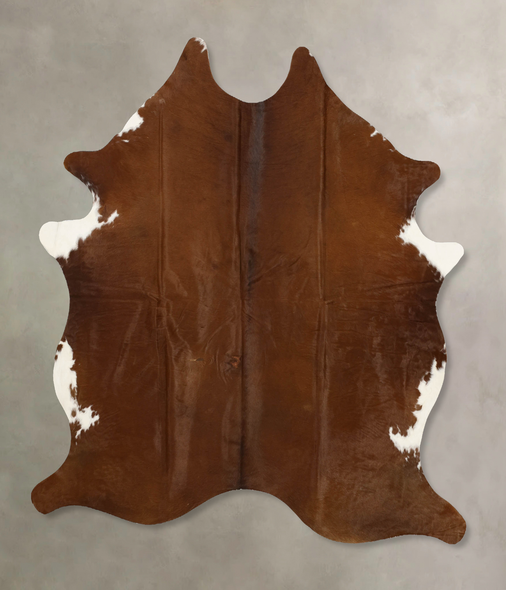 Solid Brown Cowhide Rug #B11231