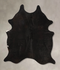 Solid Black X-Large Brazilian Cowhide Rug 7'0