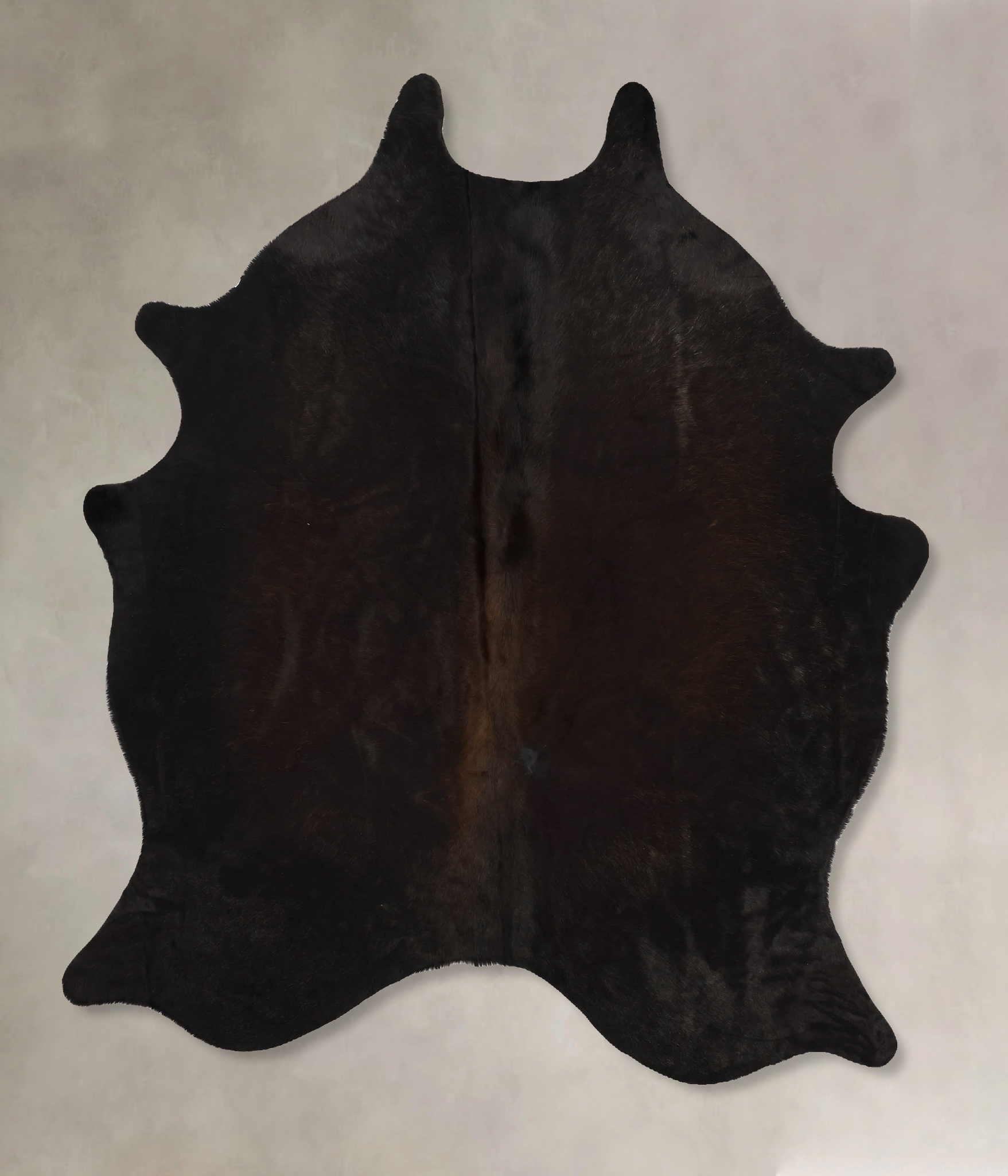 Solid Black Cowhide Rug #B11234