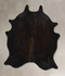 Solid Black X-Large Brazilian Cowhide Rug 7'3