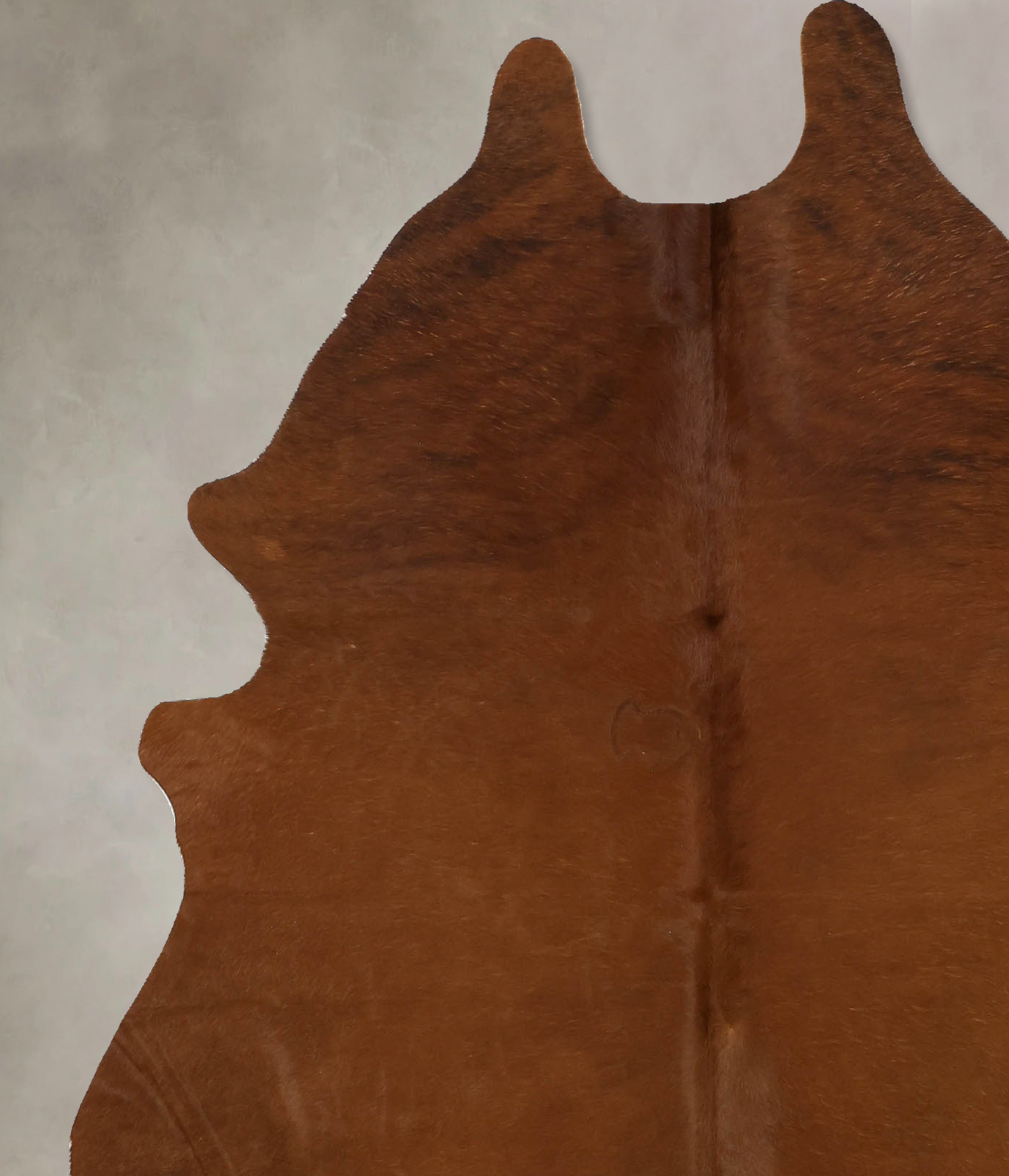 Solid Brown Cowhide Rug #B11236