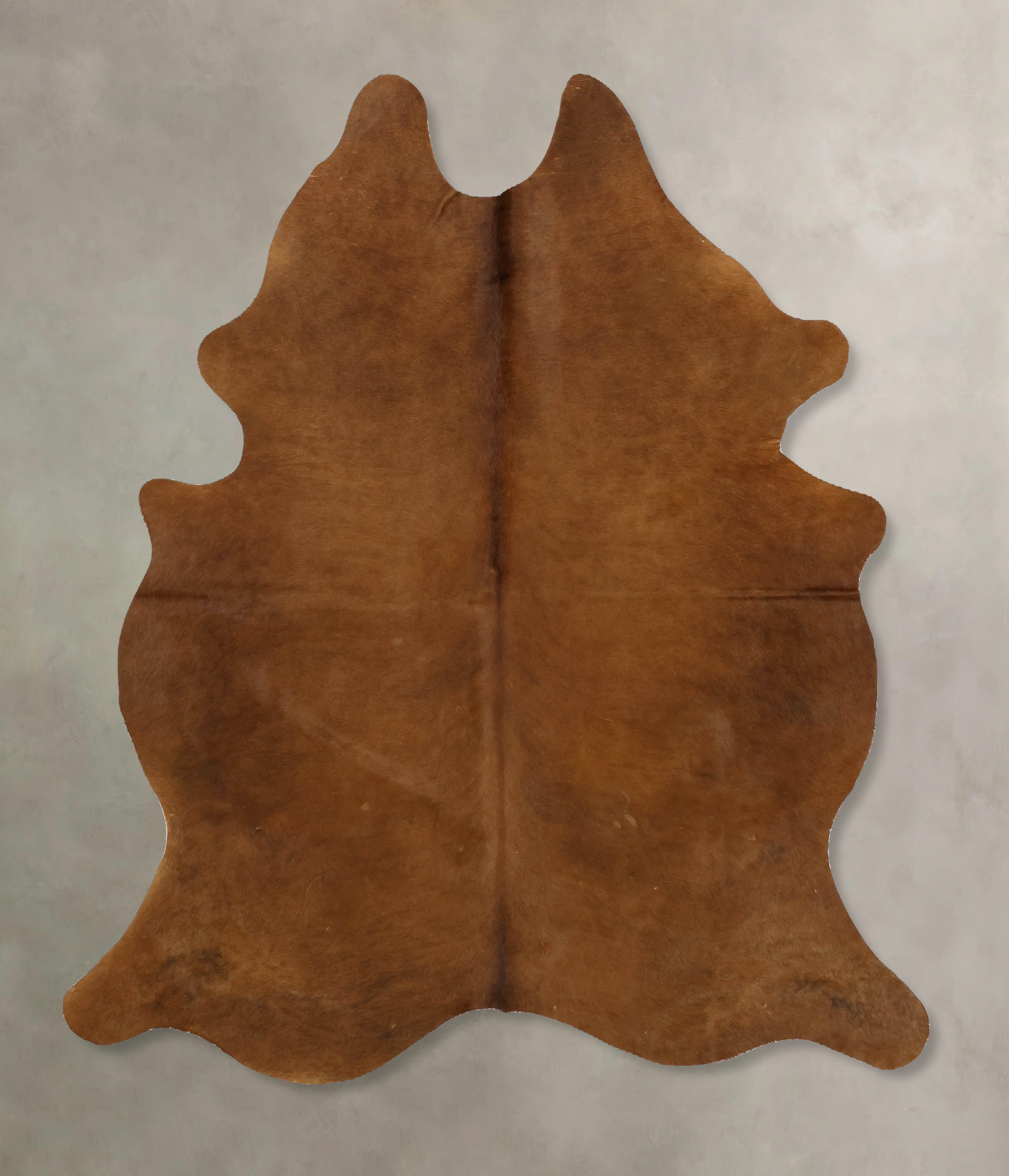 Solid Brown Cowhide Rug #B11237