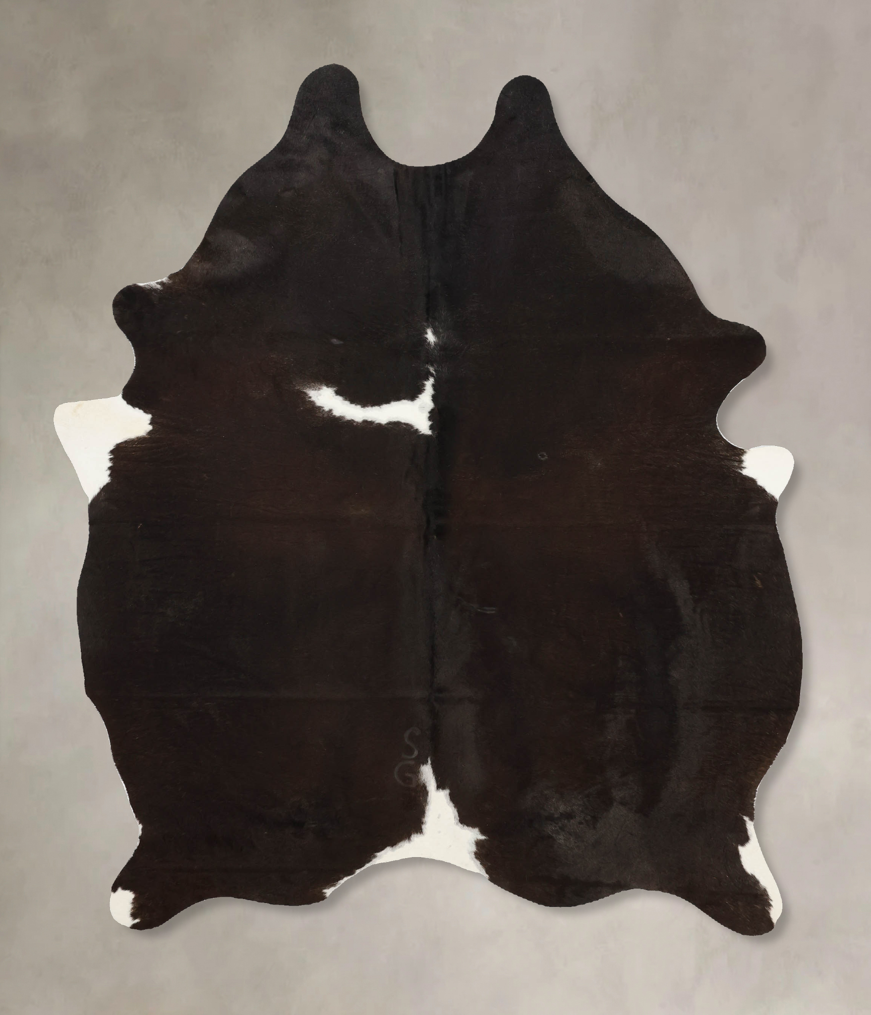 Chocolate and White Cowhide Rug #B11245