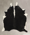 Black and White Large Brazilian Cowhide Rug 6'5