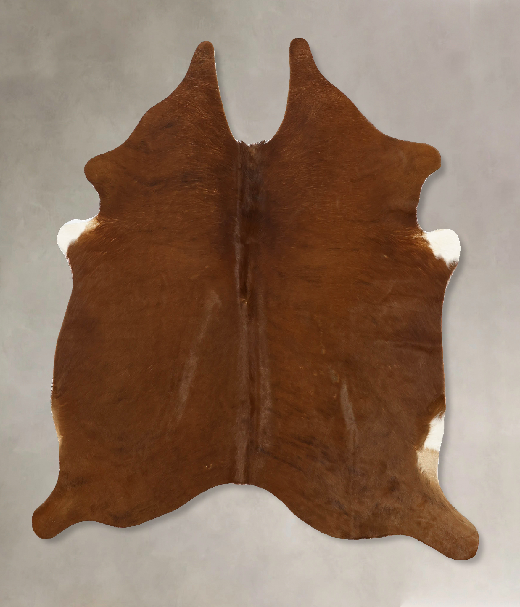 Solid Brown Cowhide Rug #B11252