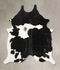 Black and White Large Brazilian Cowhide Rug 6'7