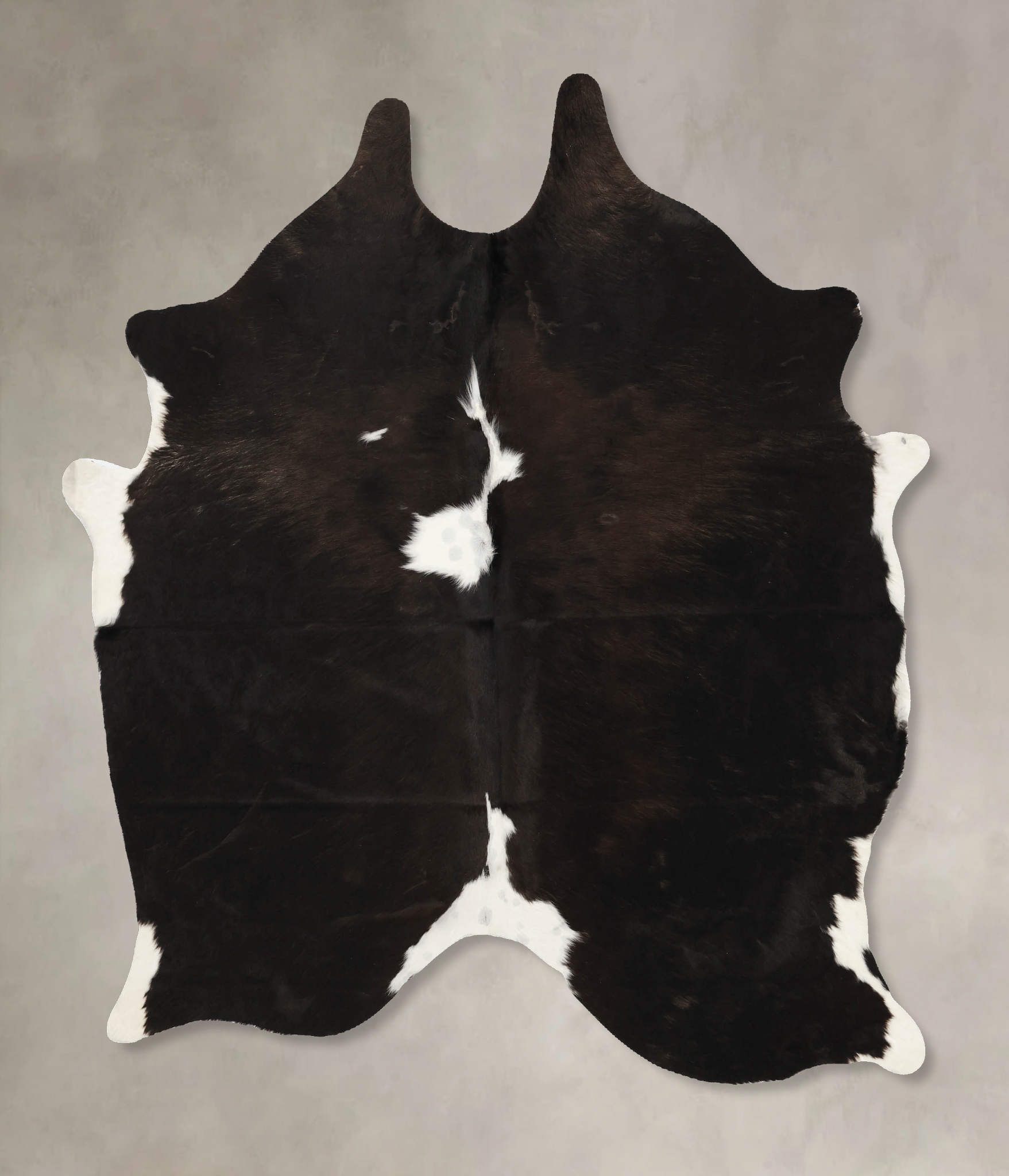 Chocolate and White Cowhide Rug #B11257