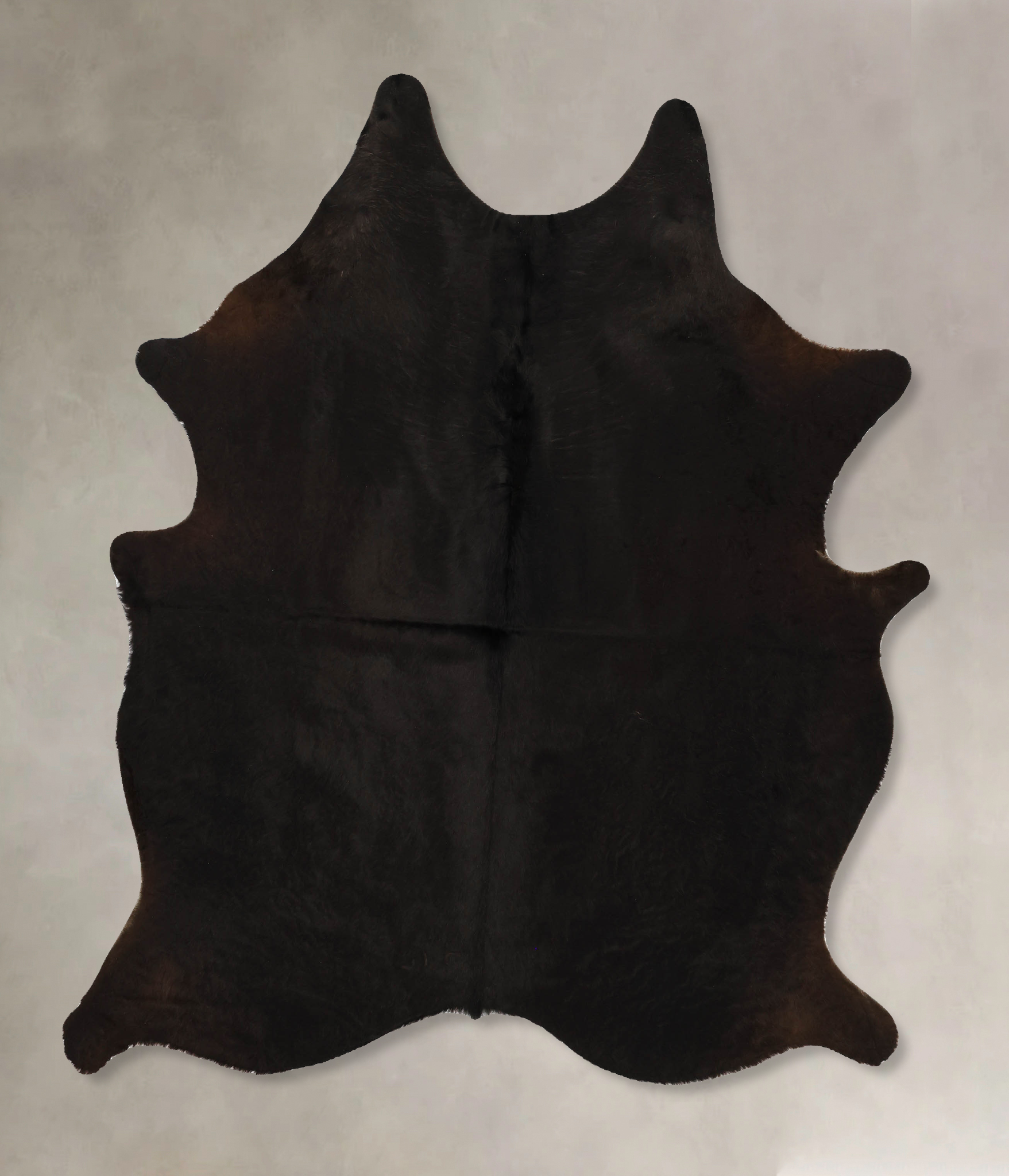 Solid Black Cowhide Rug #B11268