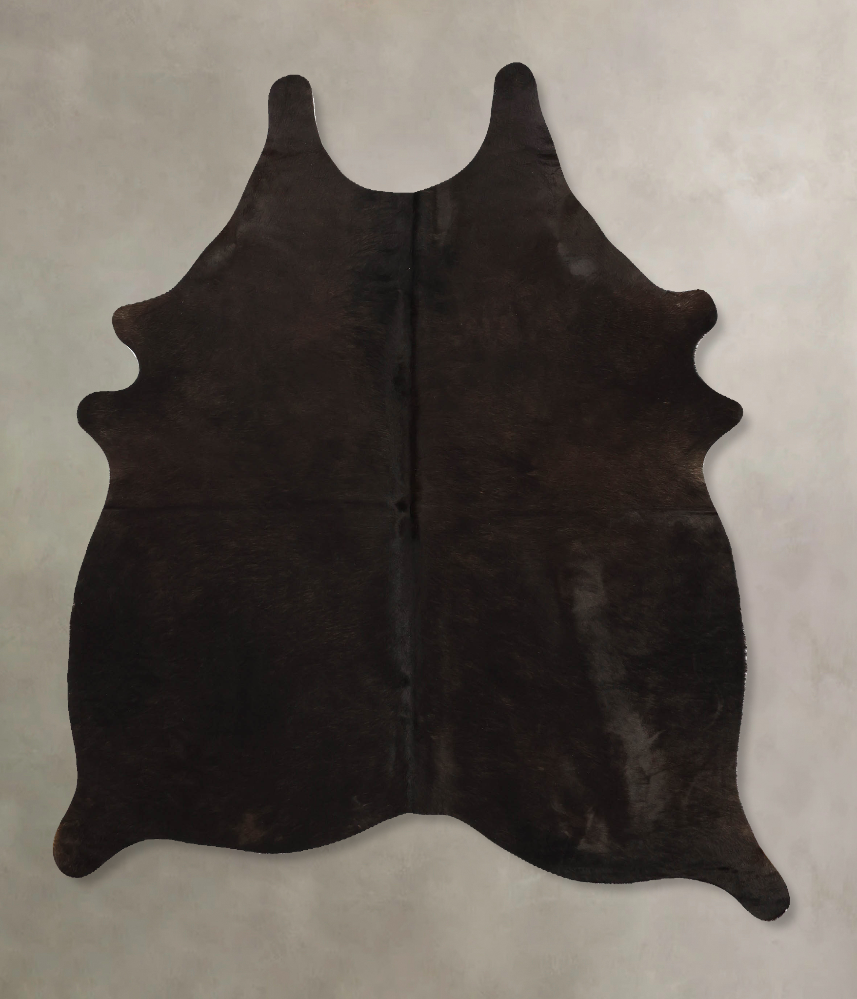 Solid Black Cowhide Rug #B11269