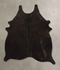 Solid Black Large Brazilian Cowhide Rug 6'6