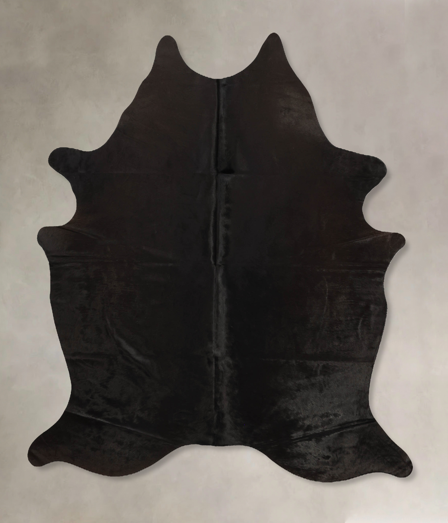 Solid Black Cowhide Rug #B11272