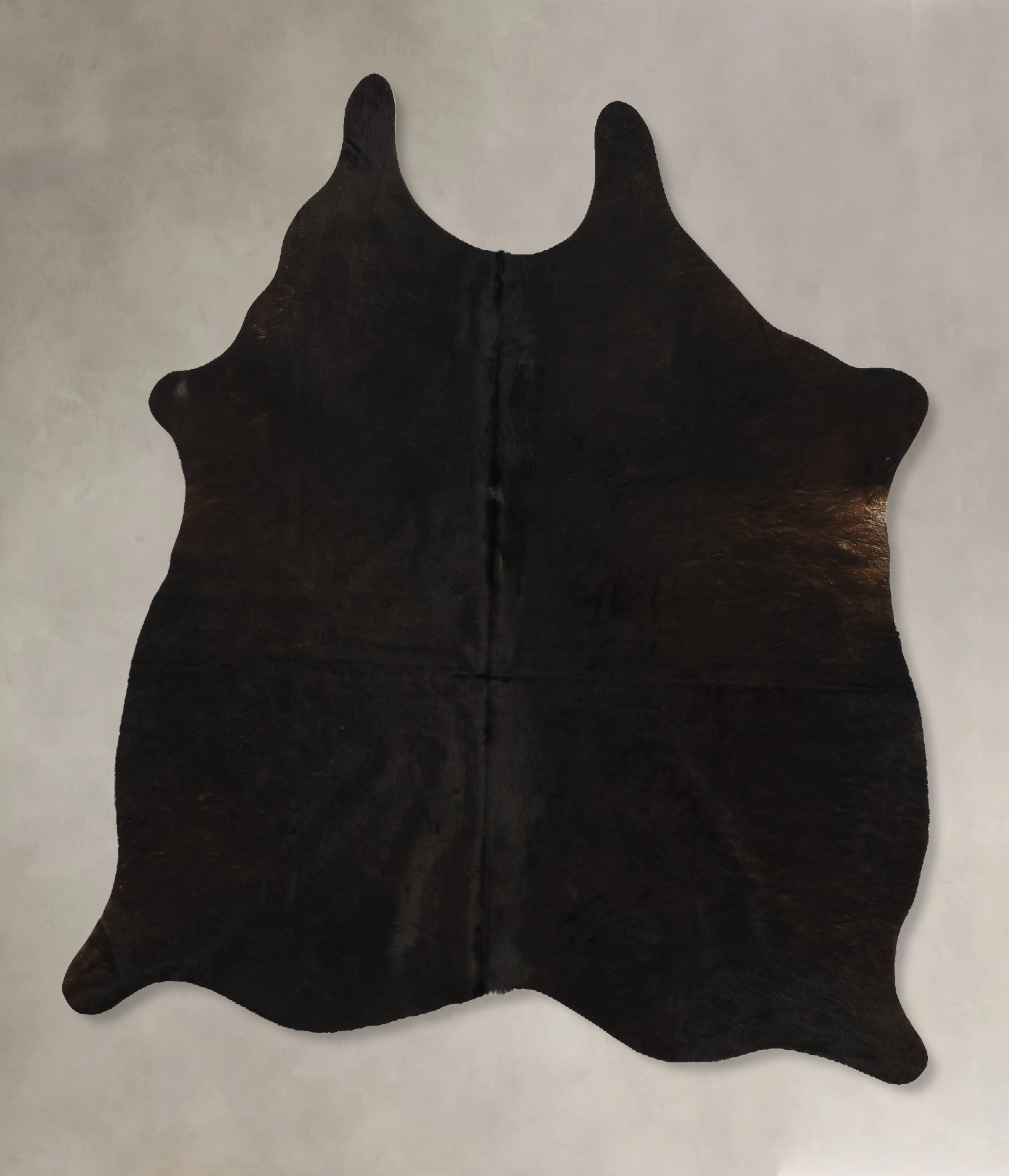 Solid Black Cowhide Rug #B11273