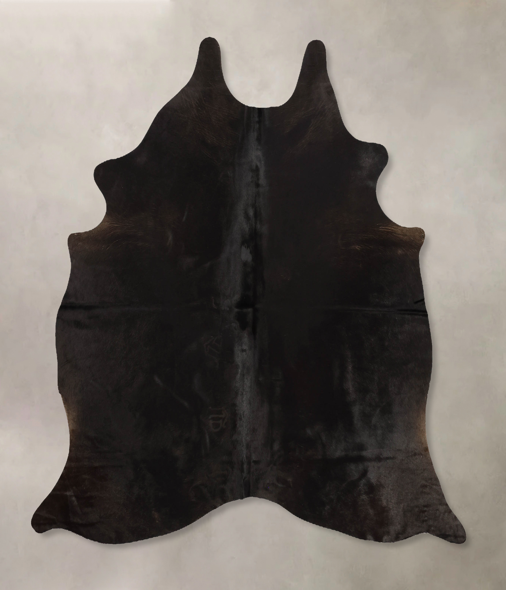 Solid Black Cowhide Rug #B11275