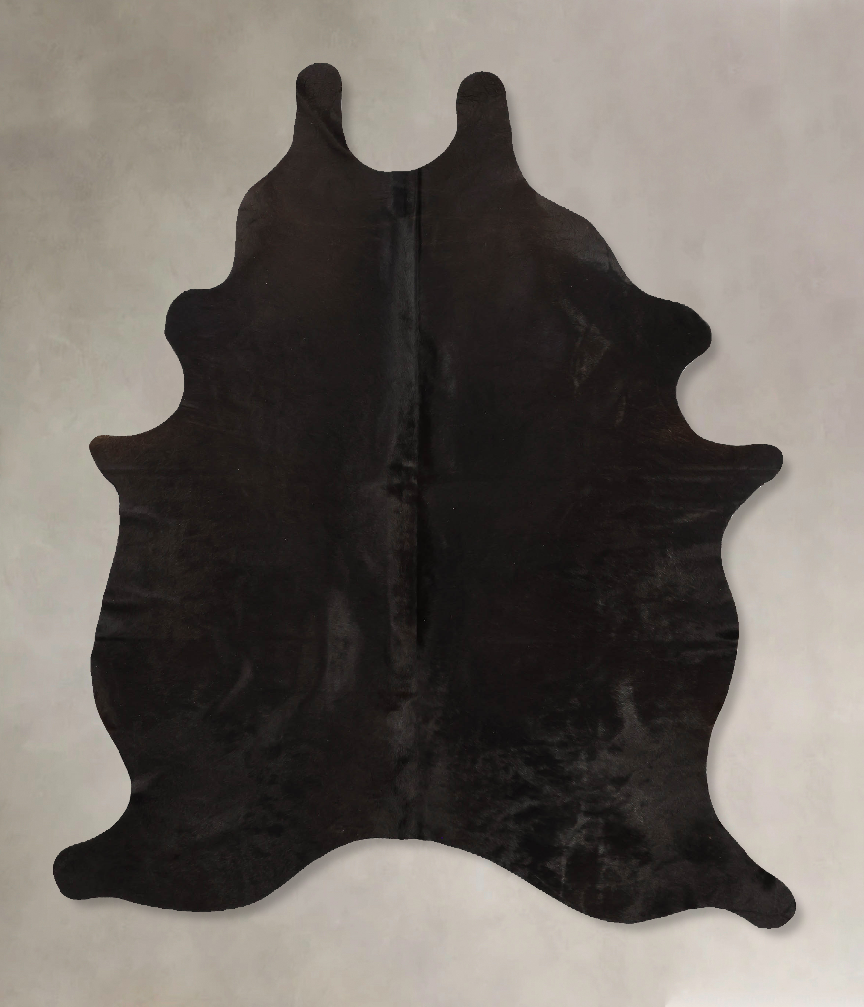 Solid Black Cowhide Rug #B11276