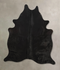 Solid Black X-Large Brazilian Cowhide Rug 7'1