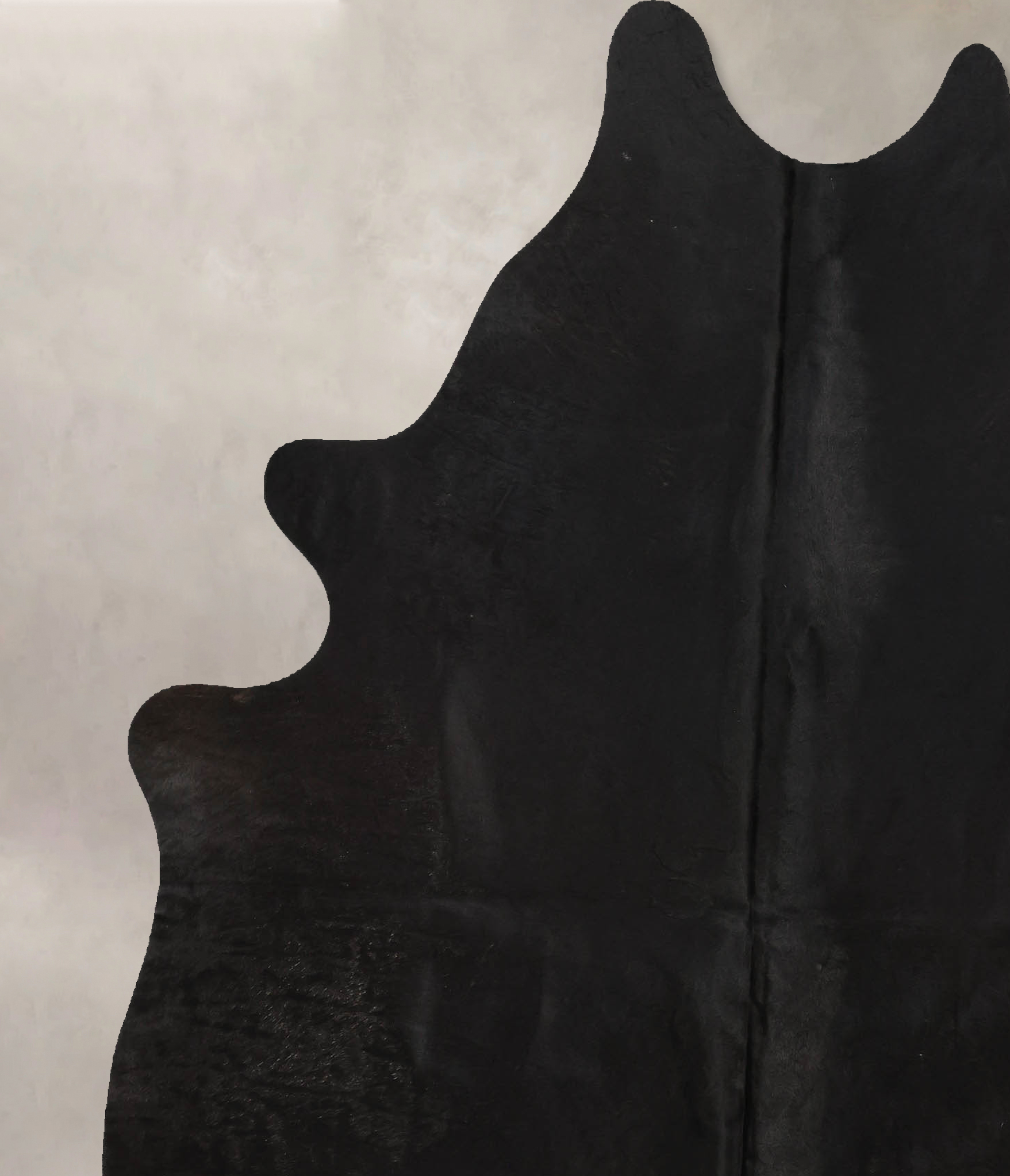 Solid Black Cowhide Rug #B11286