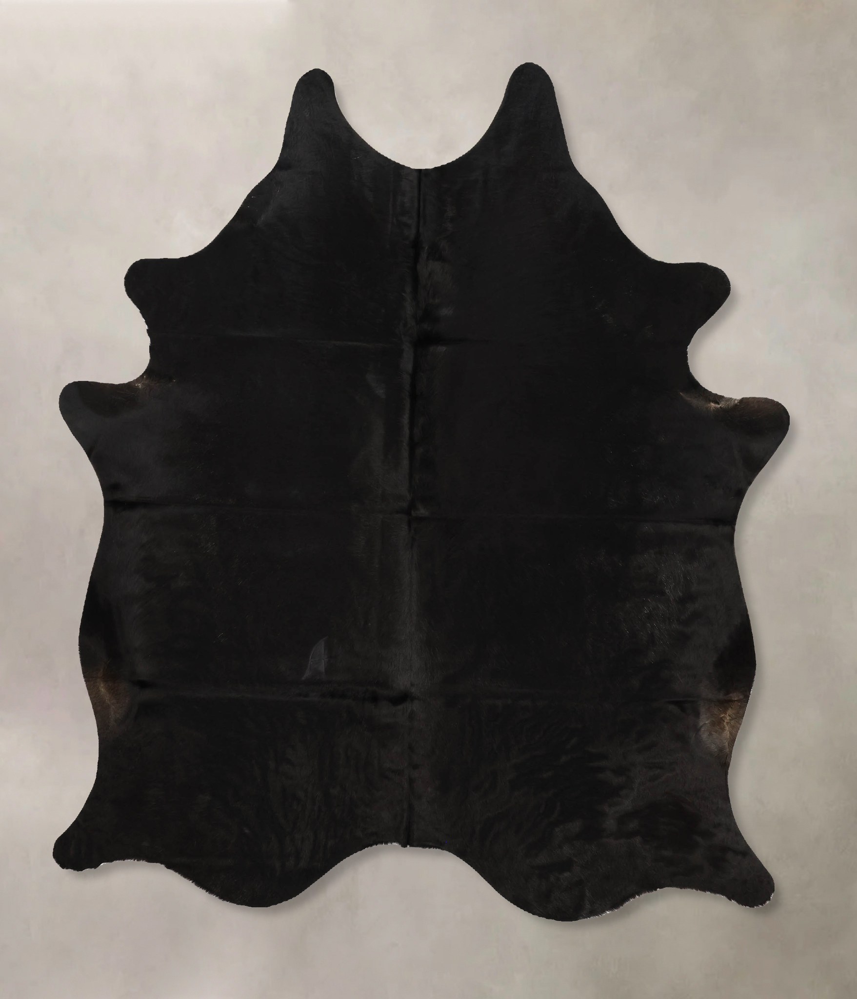 Solid Black Cowhide Rug #B11292