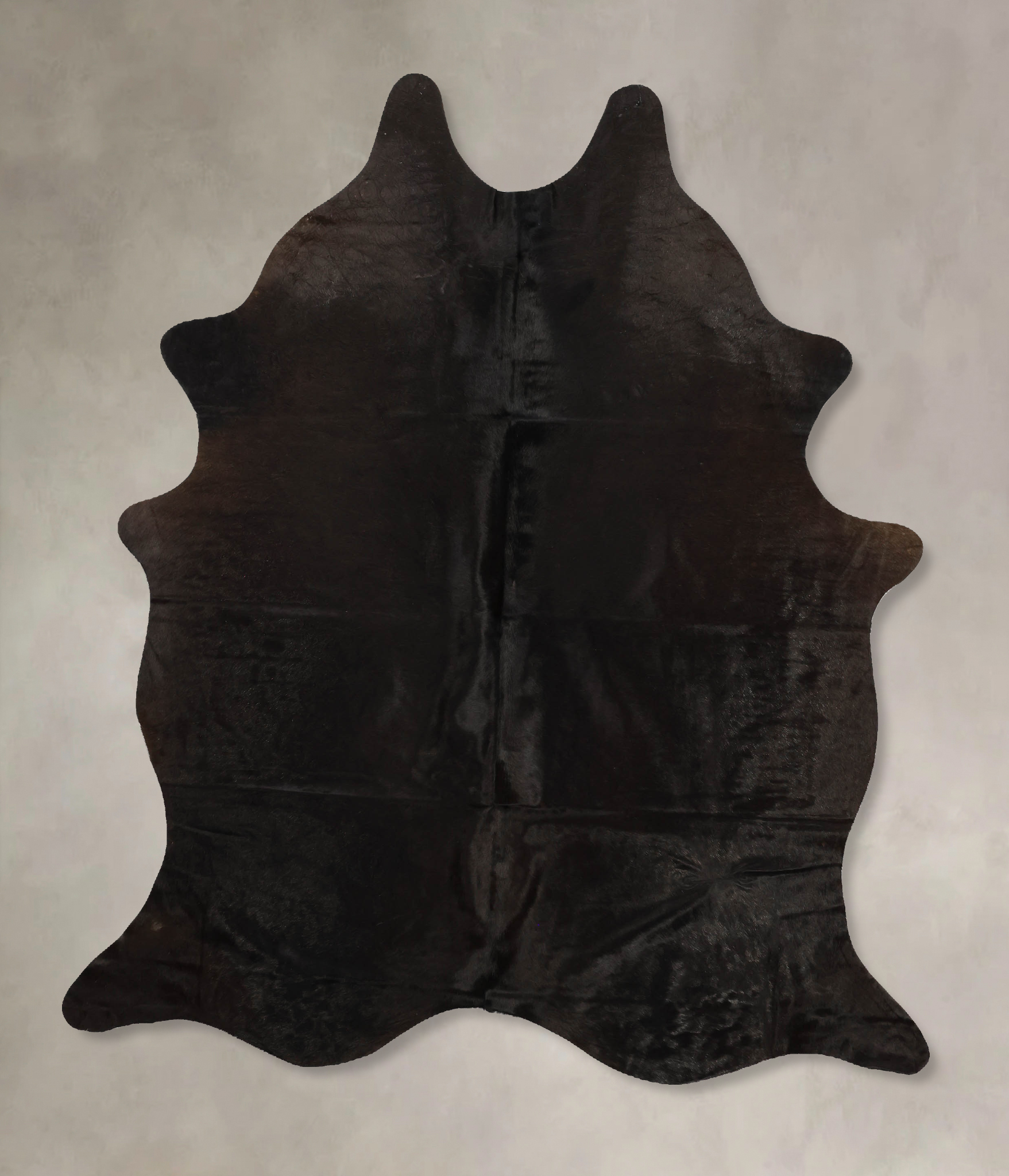 Solid Black Cowhide Rug #B11293