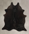 Solid Black X-Large Brazilian Cowhide Rug 7'2