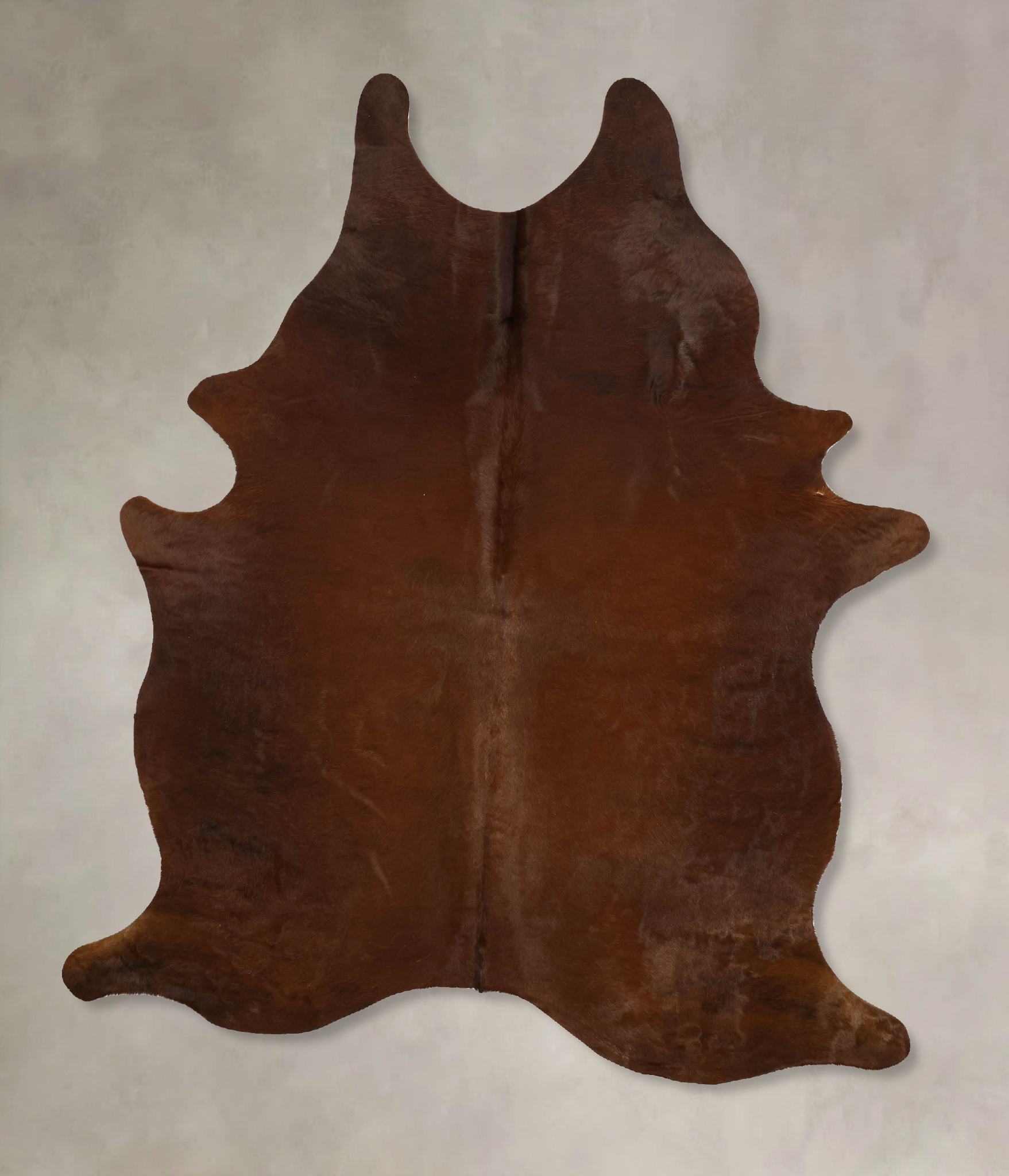 Solid Brown Cowhide Rug #B11302