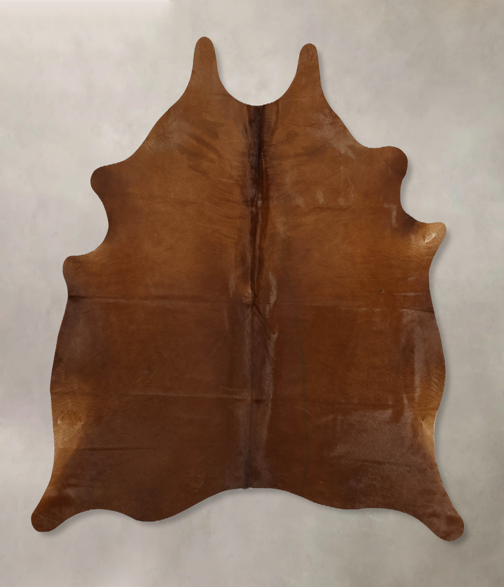 Solid Brown Cowhide Rug #B11311