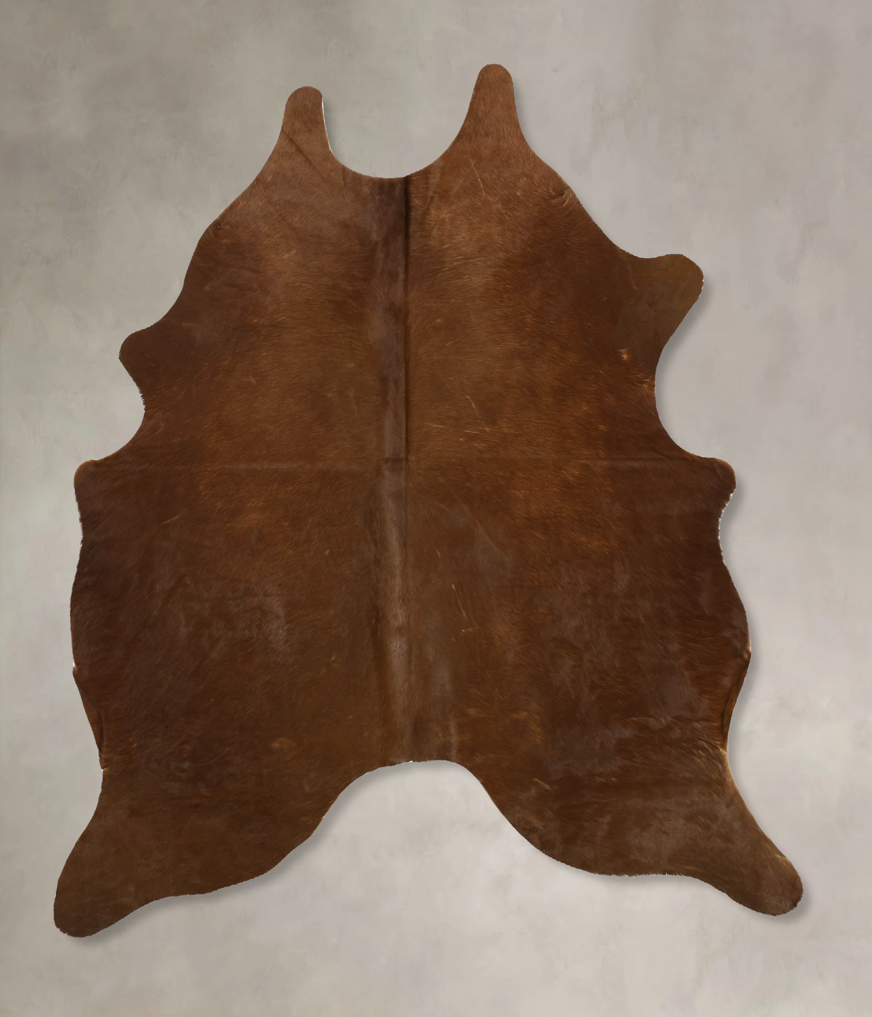 Solid Brown Cowhide Rug #B11313