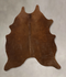 Solid Brown Large Brazilian Cowhide Rug 6'10