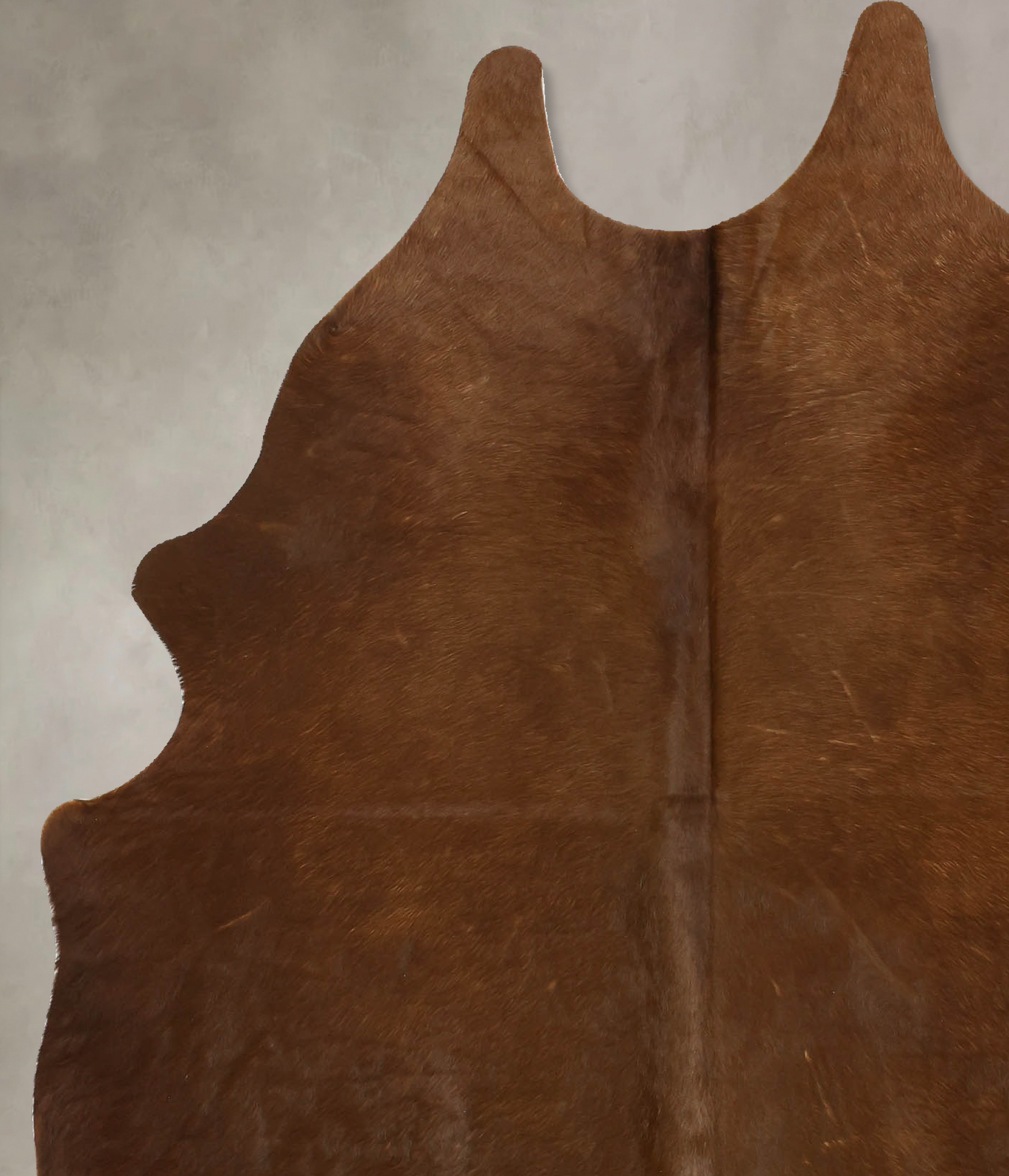 Solid Brown Cowhide Rug #B11313