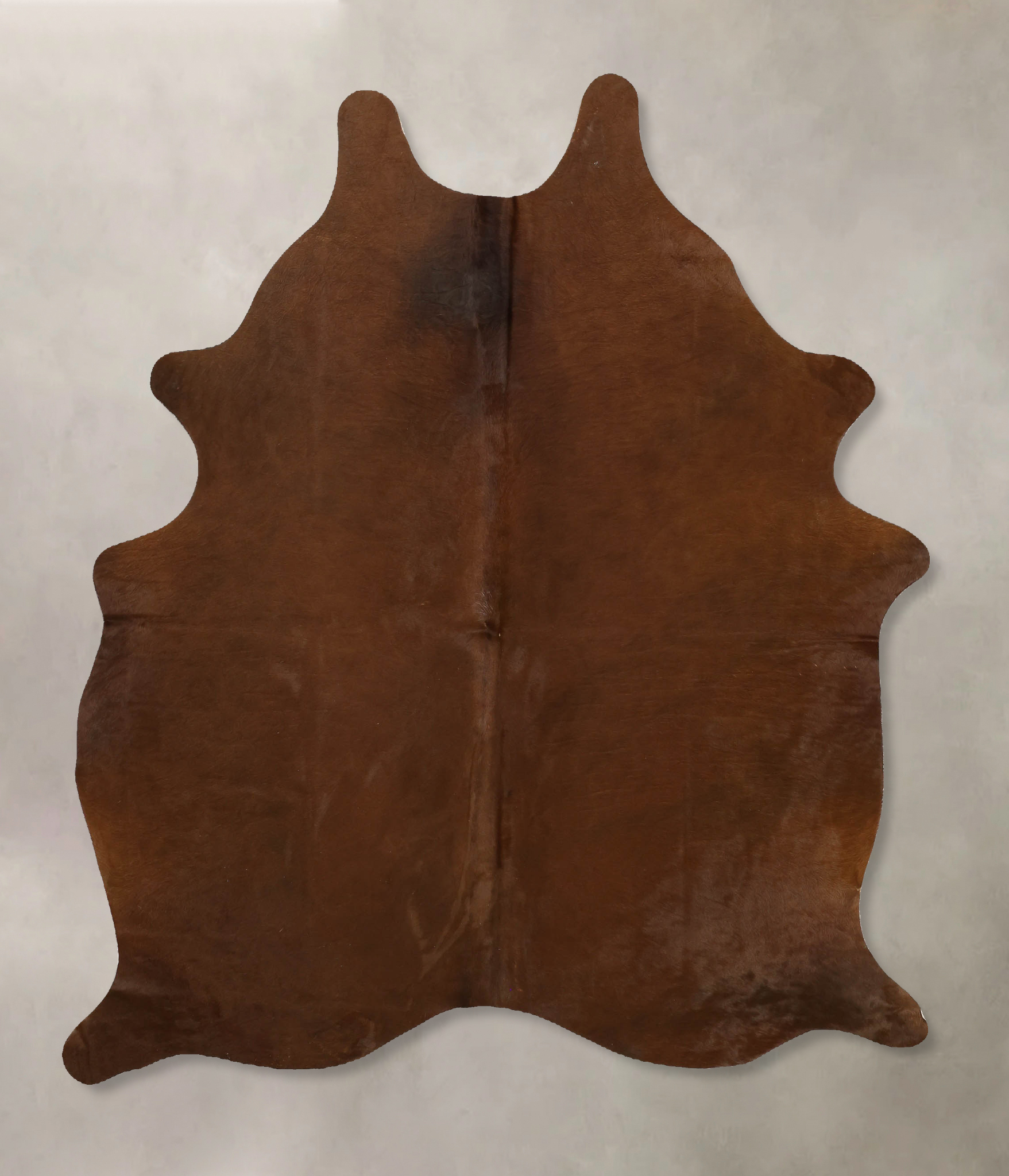 Solid Brown Cowhide Rug #B11314